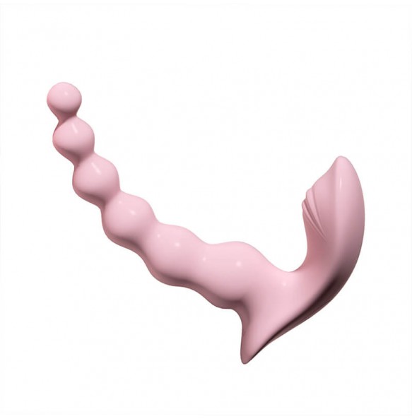 MizzZee - Heart-Shaped Beaded Anal Plug (Support Connect WeChat Mini Programs - Chargeable)